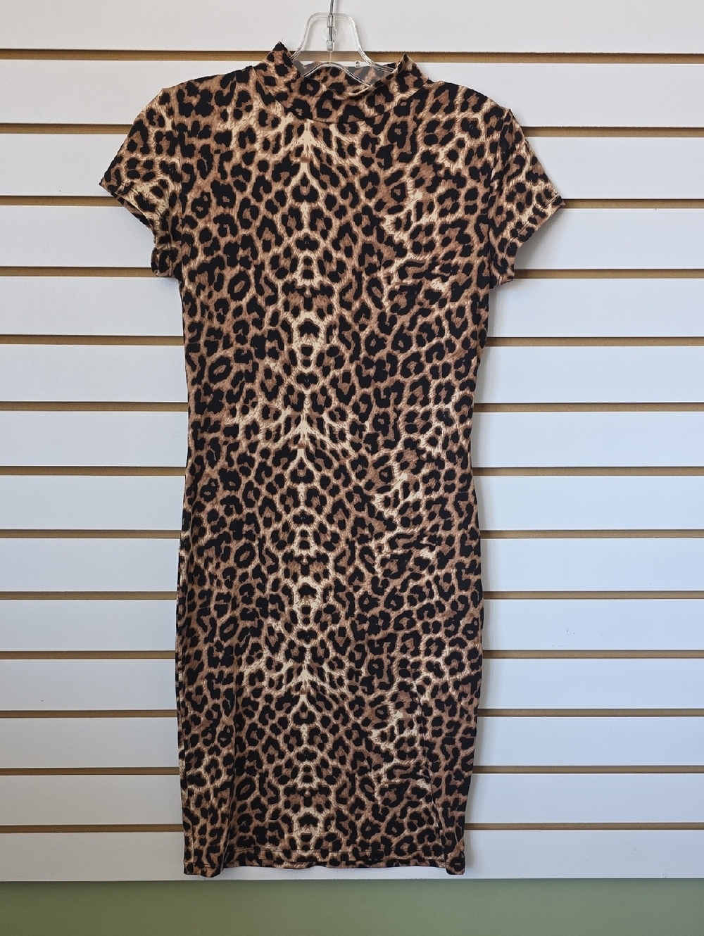 Leopard Print Midi Dress Large